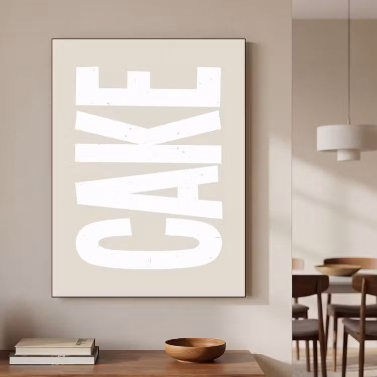 Art Frame - Cake - Woord - Japandi - Wit — 4