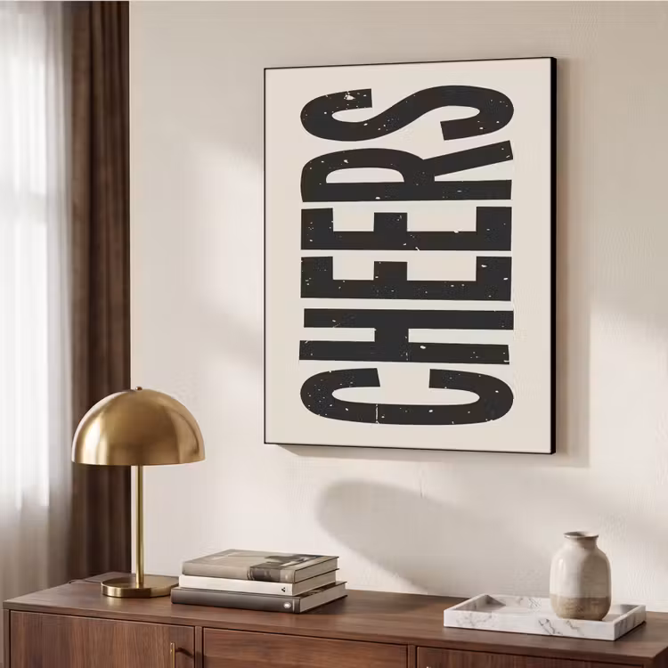 Art Frame - Cheers - Japandi - Zwart - Letters — 6