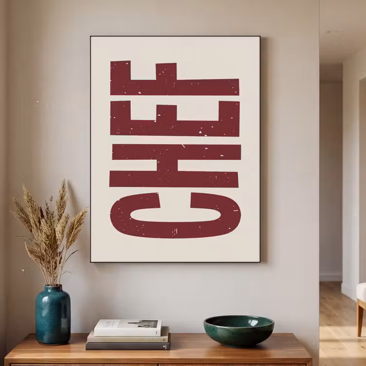 Art Frame - Chef - Rood - Japandi - Vintage — 2