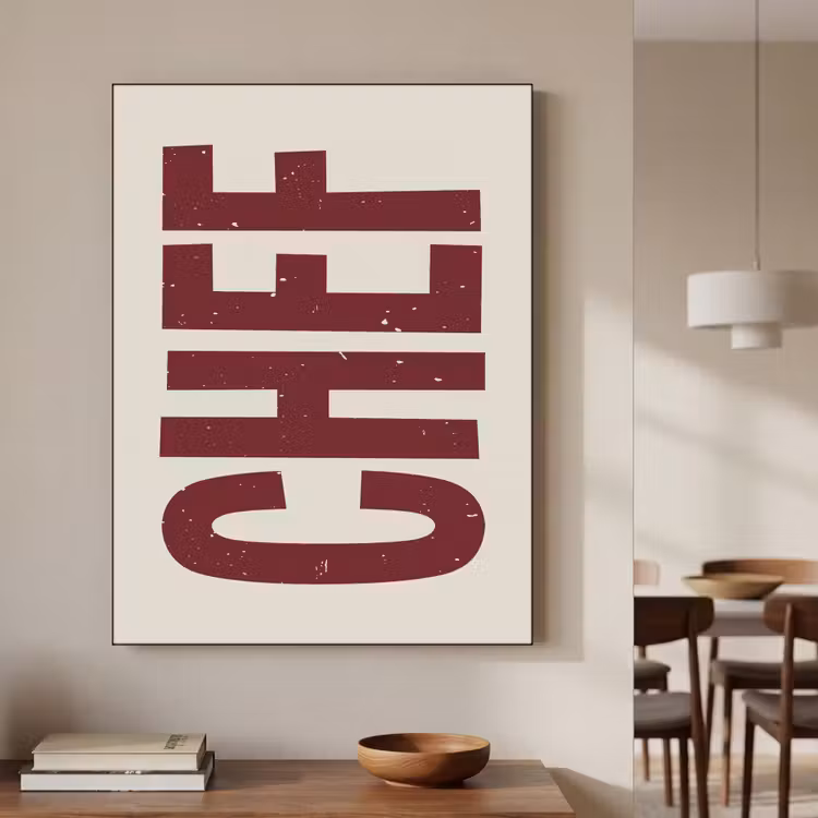 Art Frame - Chef - Rood - Japandi - Vintage — 4