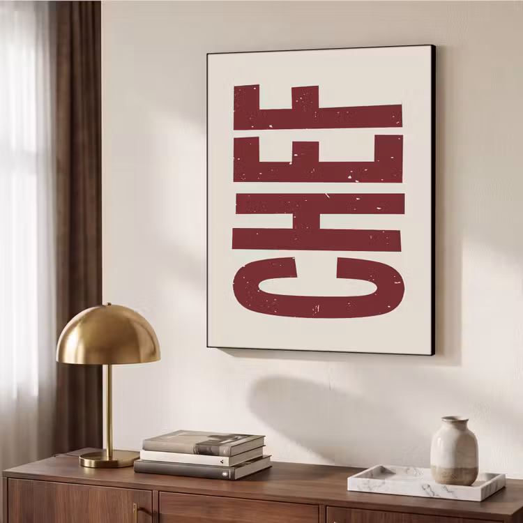 Art Frame - Chef - Rood - Japandi - Vintage — 7