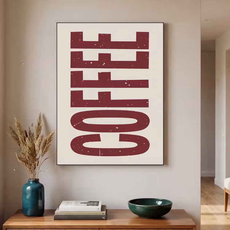 Art Frame - Koffie -Japandi - Rood - Vintage — 2