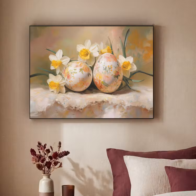 Art Frame - Bloemen - Eieren - Geschilderd — 2
