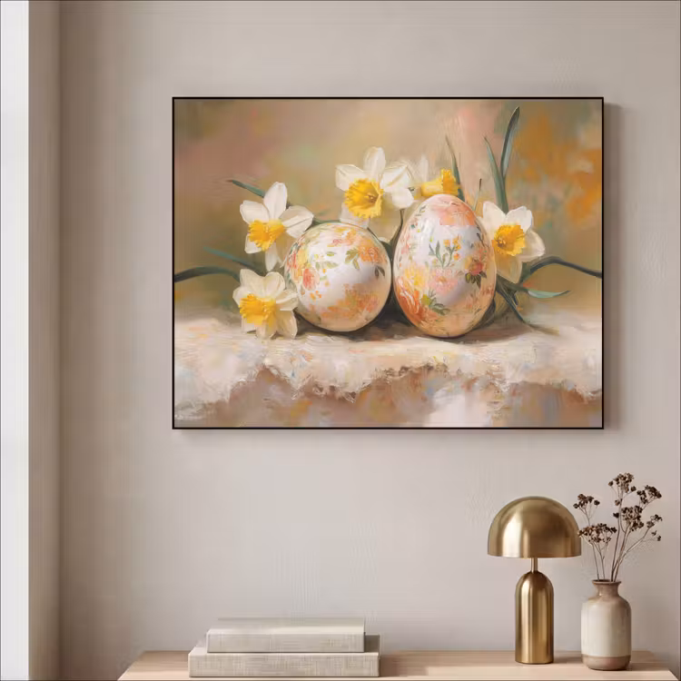 Art Frame - Bloemen - Eieren - Geschilderd — 3