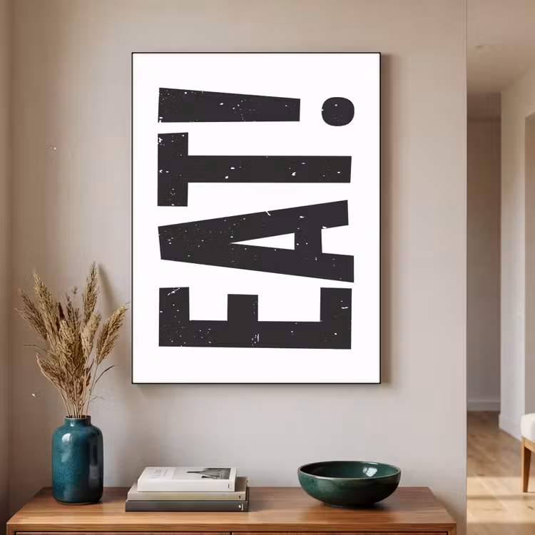 Art Frame - Decoratie - Eten - Zwart - Wit — 2