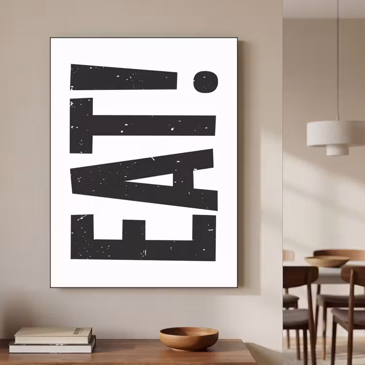 Art Frame - Decoratie - Eten - Zwart - Wit — 4