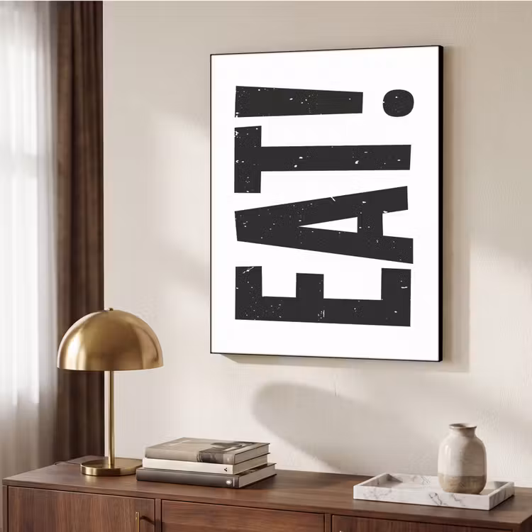 Art Frame - Decoratie - Eten - Zwart - Wit — 6