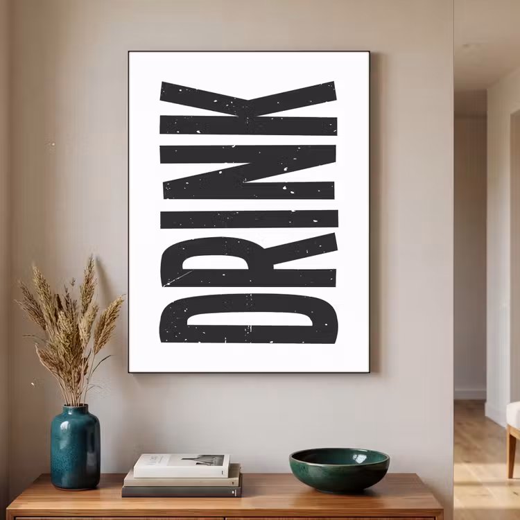 Art Frame - Drink - Zwart - Wit - Decoratie — 3
