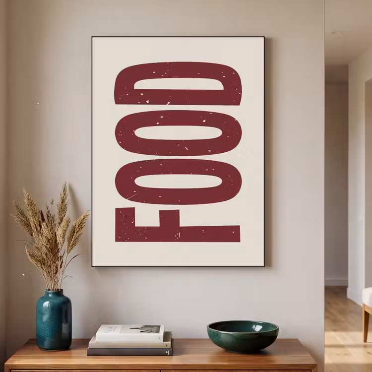 Art Frame - Eten - Japandi - Rood - Decoratie — 2