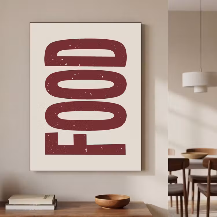 Art Frame - Eten - Japandi - Rood - Decoratie — 5