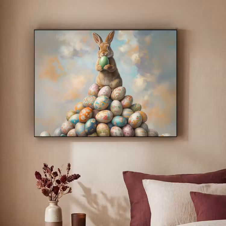 Art Frame - Konijn - Eieren - Kleurrijk — 2