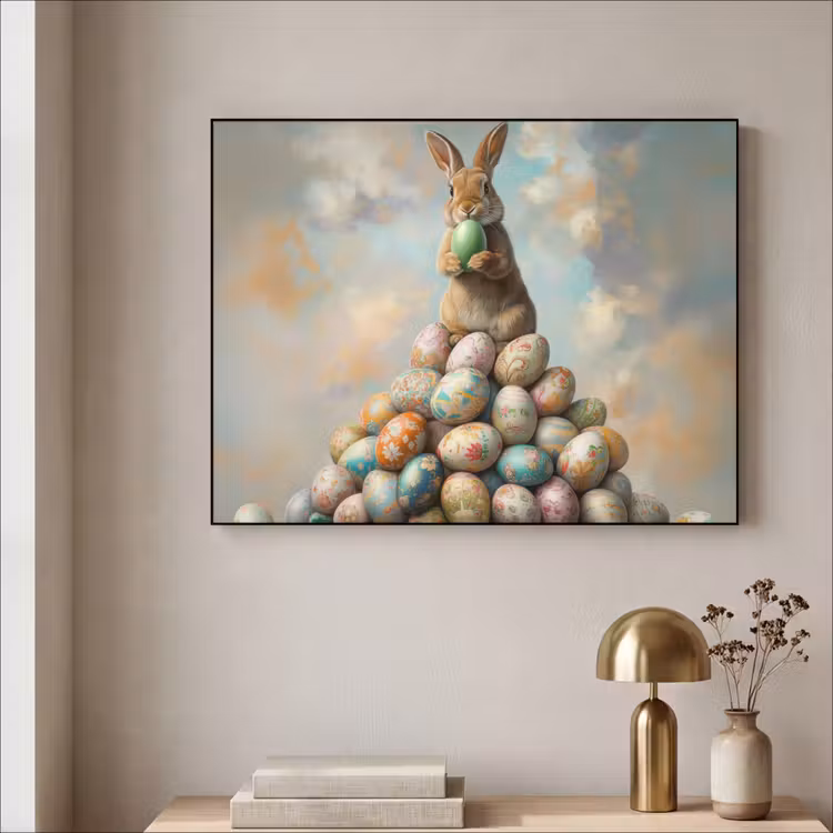 Art Frame - Konijn - Eieren - Kleurrijk — 3