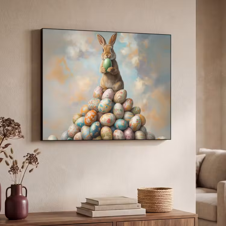 Art Frame - Konijn - Eieren - Kleurrijk — 4