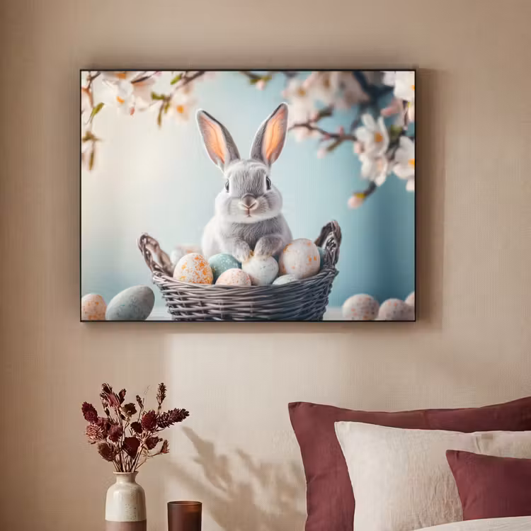 Art Frame - Konijn - Eieren - Mand — 2