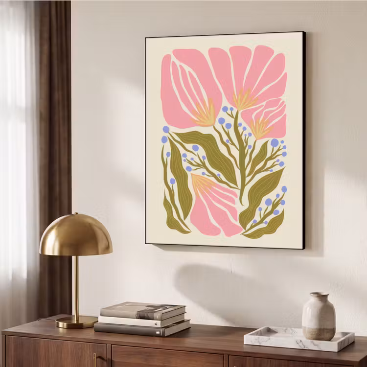 Art Frame - Bloemen - Bladeren - Abstract - Roze — 7