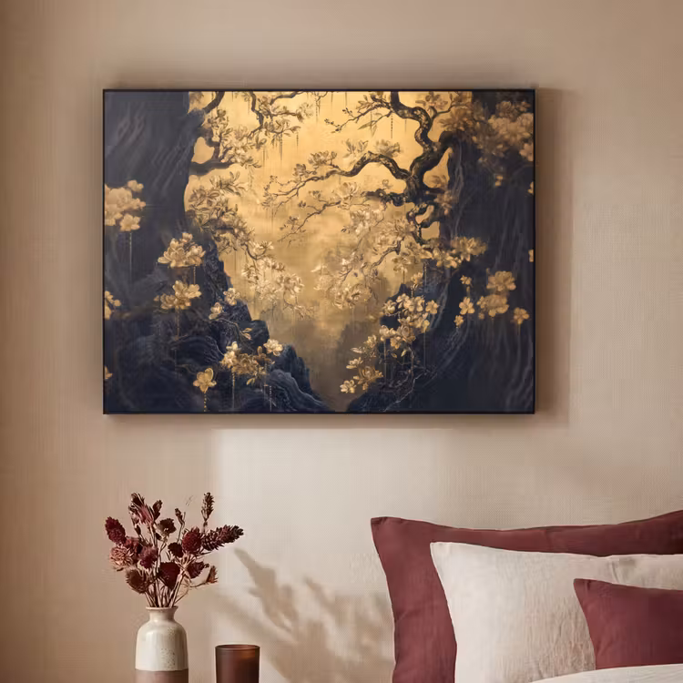 Art Frame - Bloemen - Takken - Goud - Sierlijk — 2