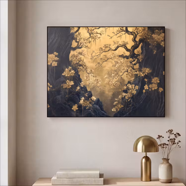 Art Frame - Bloemen - Takken - Goud - Sierlijk — 3