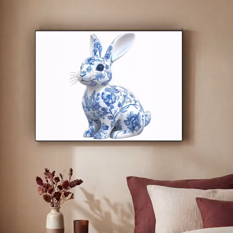 Art Frame - Delftsblauw - Haasje - Wit — 2