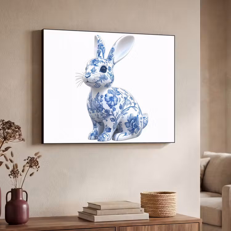 Art Frame - Delftsblauw - Haasje - Wit — 4