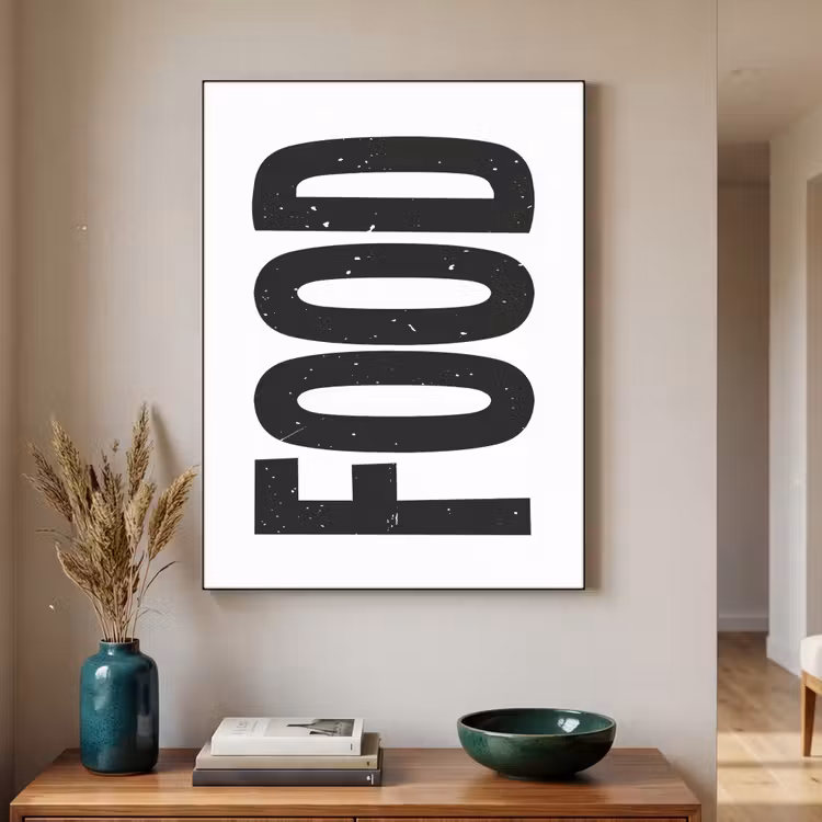 Art Frame - Food - Zwart - Wit - Decoratie — 3