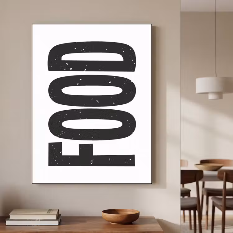 Art Frame - Food - Zwart - Wit - Decoratie — 5