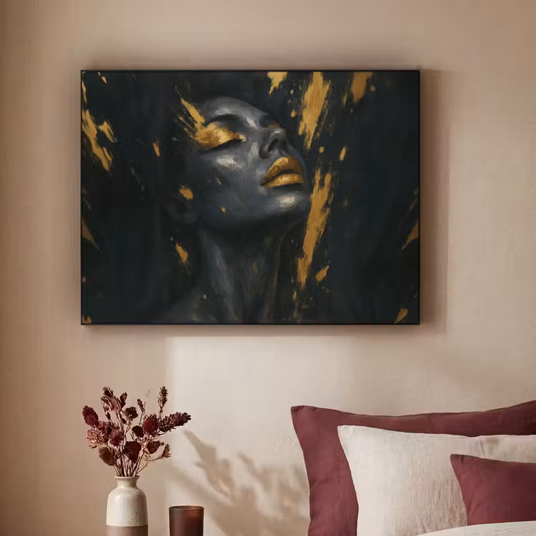 Art Frame - Gezicht - Vrouw - Verfspatten - Abstract — 2