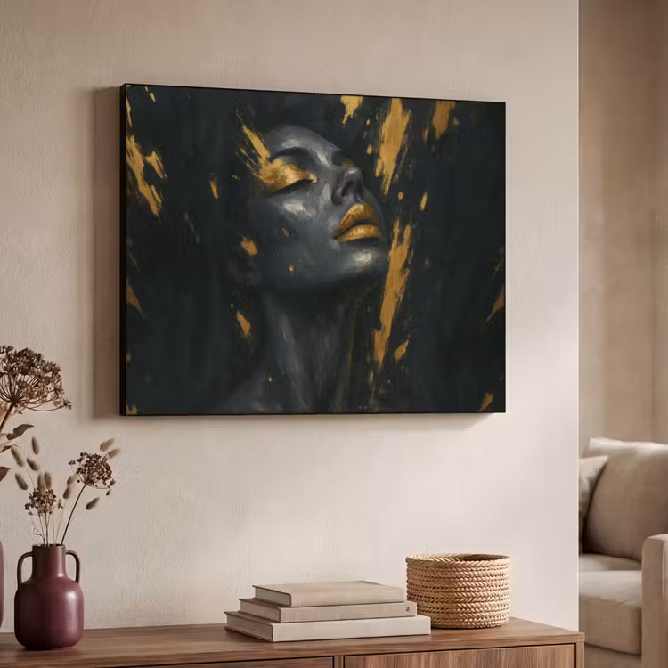 Art Frame - Gezicht - Vrouw - Verfspatten - Abstract — 4