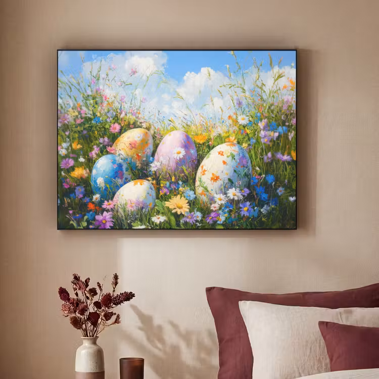 Art Frame - Grasveld - Eieren - Bloemen — 2