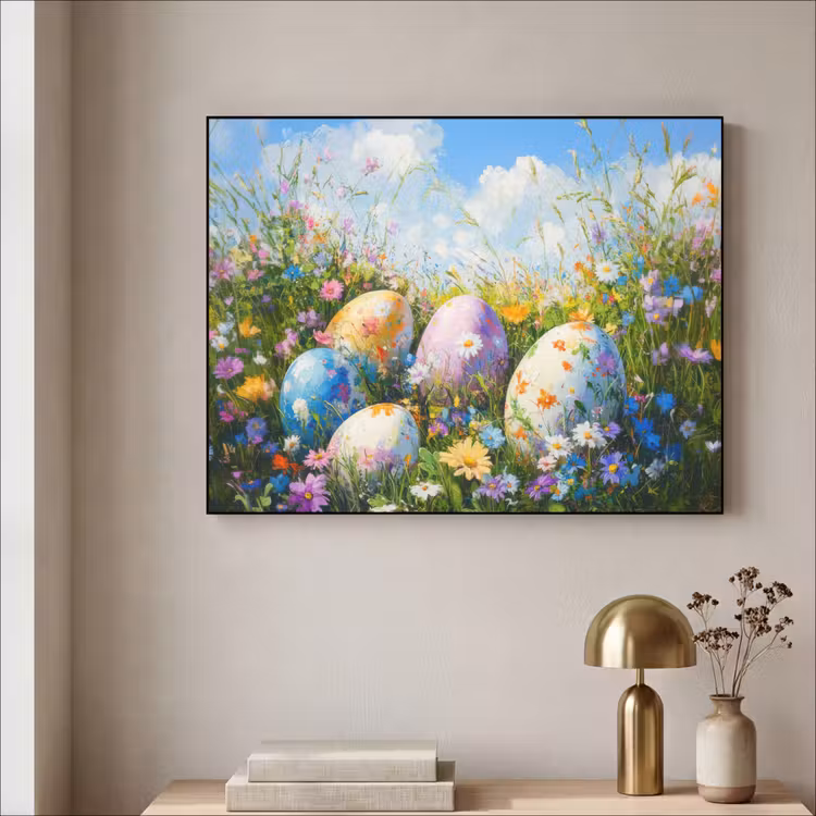 Art Frame - Grasveld - Eieren - Bloemen — 3
