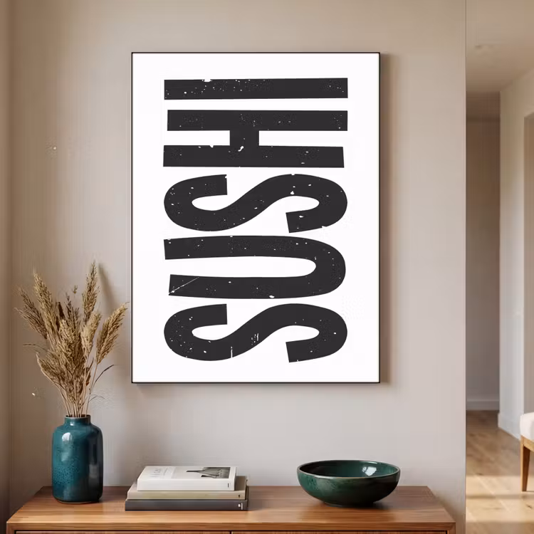 Art Frame - Japandi - Sushi - Zwart - Vintage — 2