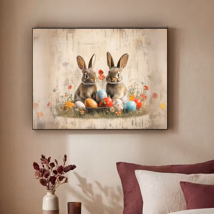 Art Frame - Konijnen - Bloemen - Eieren — 2