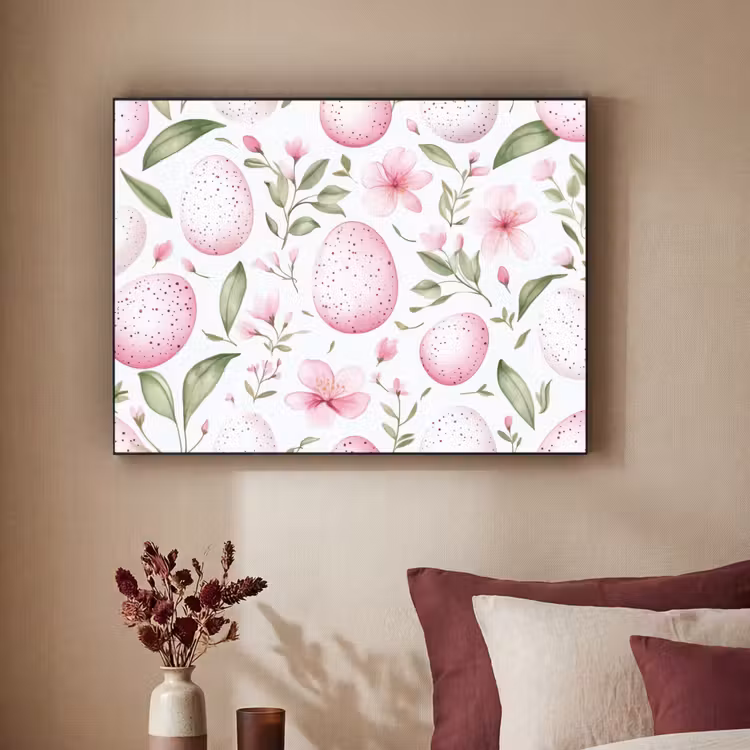 Art Frame - Patroon - Eieren - Roze - Pasen — 2