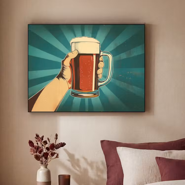 Art Frame - Bierglas - Schuim - Retro - Groen — 2