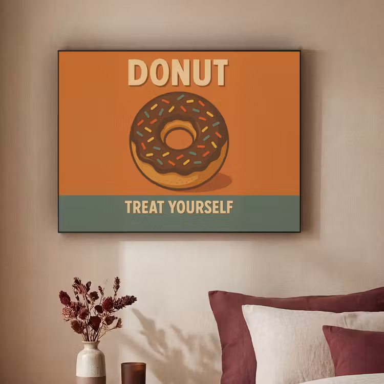 Art Frame - Donut - Spikkels - Kleurrijk - Quote — 2