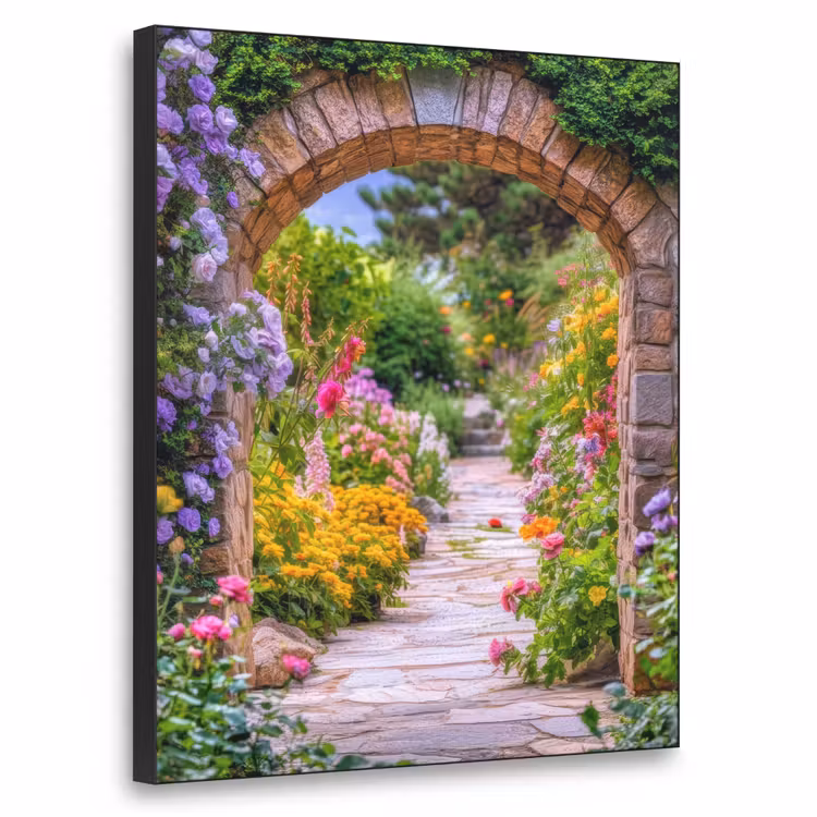 Art Frame - Doorkijk - Bloemen - Pad - Natuur — 1