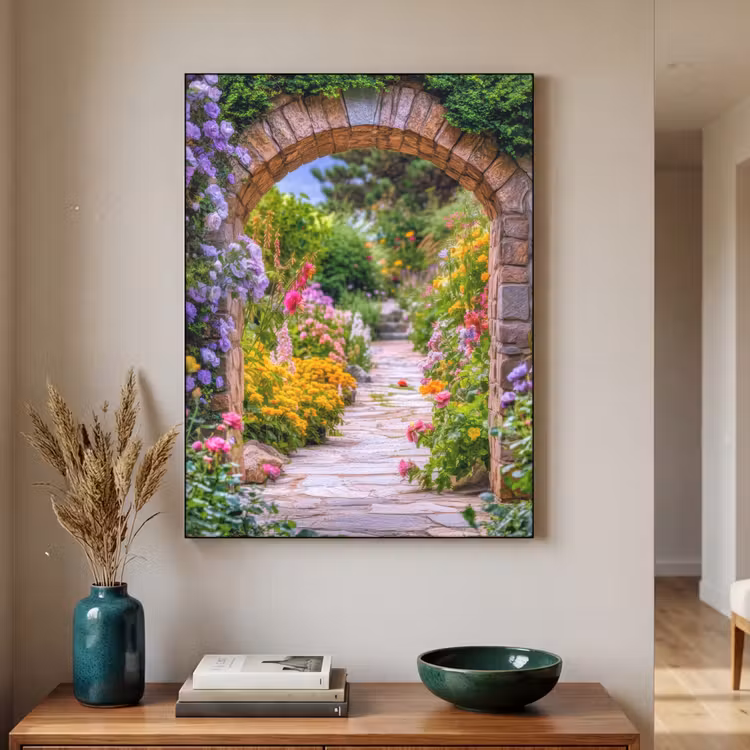 Art Frame - Doorkijk - Bloemen - Pad - Natuur — 2