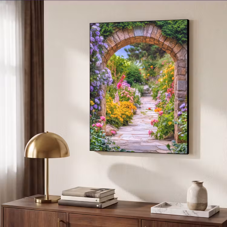 Art Frame - Doorkijk - Bloemen - Pad - Natuur — 7