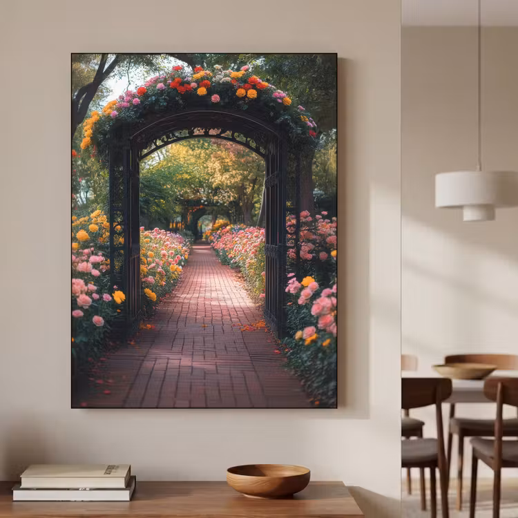 Art Frame - Doorkijk - Bloemen - Pad - Natuur - Kleurrijk — 4