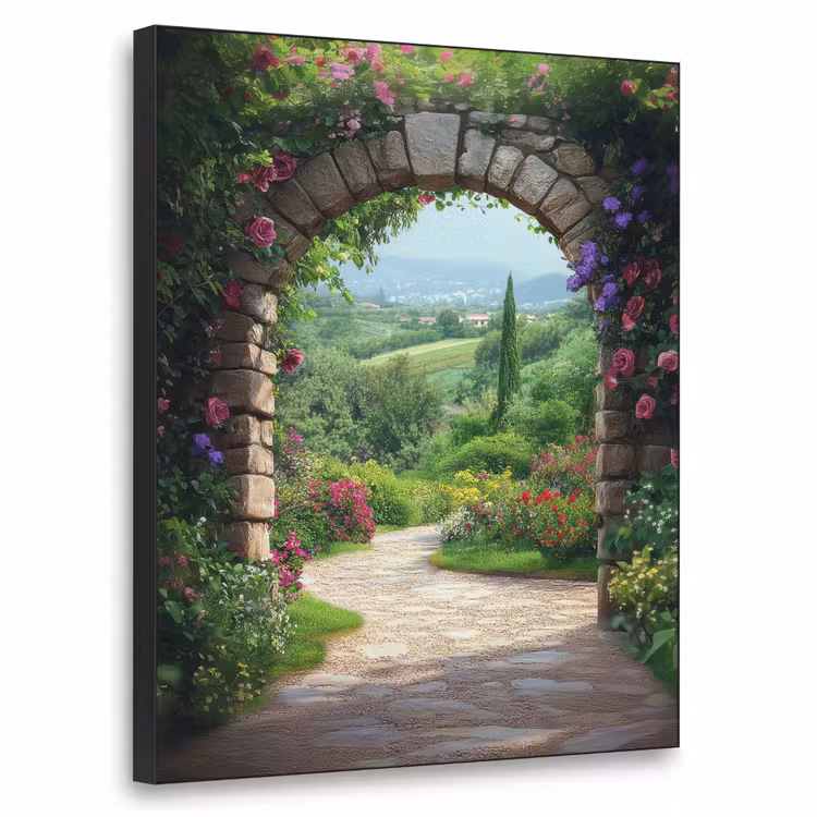 Art Frame - Doorkijk - Landschap - Bloemen - Pad - Uitzicht — 1