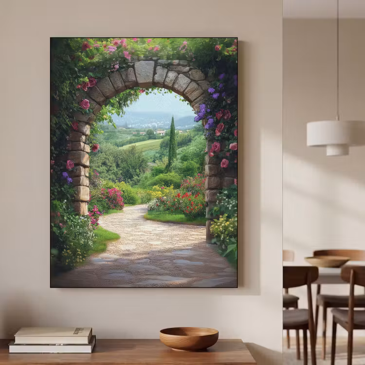 Art Frame - Doorkijk - Landschap - Bloemen - Pad - Uitzicht — 5