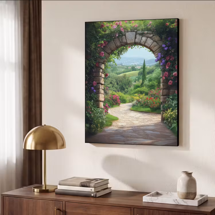 Art Frame - Doorkijk - Landschap - Bloemen - Pad - Uitzicht — 7
