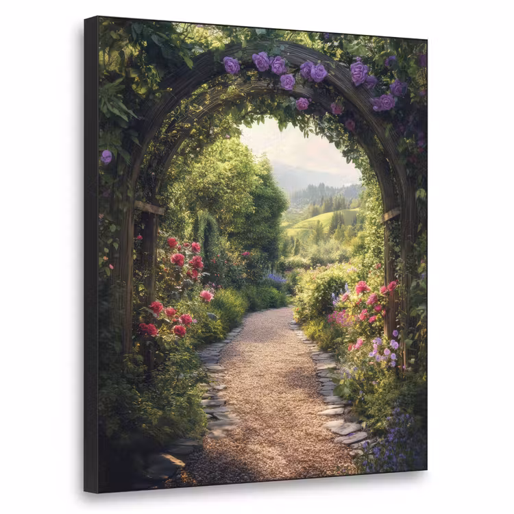 Art Frame - Doorkijk - Landschap - Bloemen - Tuinboog - Natuur — 1