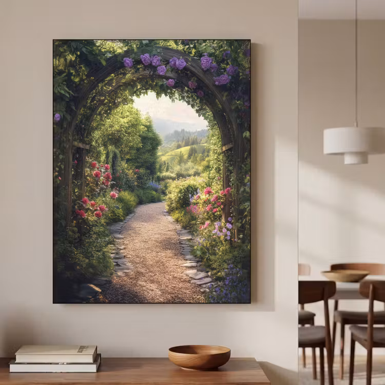 Art Frame - Doorkijk - Landschap - Bloemen - Tuinboog - Natuur — 4