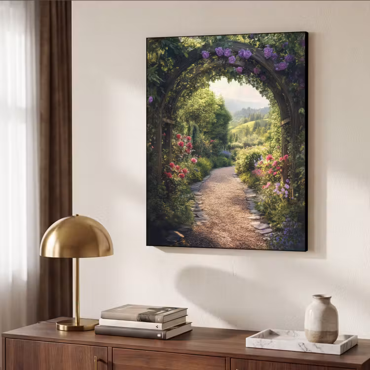 Art Frame - Doorkijk - Landschap - Bloemen - Tuinboog - Natuur — 6