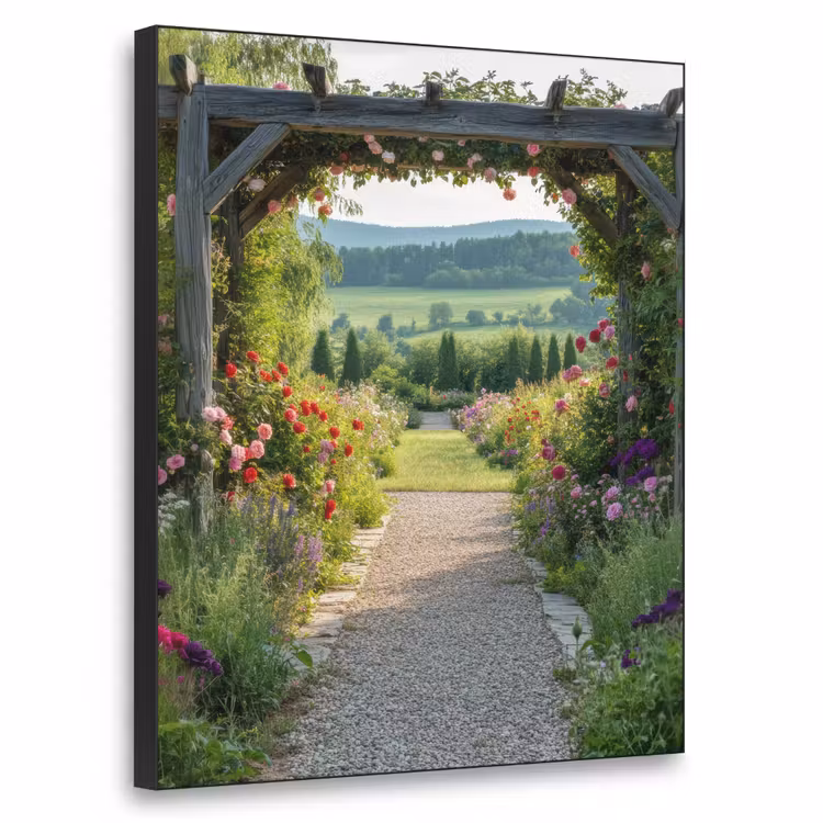Art Frame - Doorkijk - Landschap - Natuur - Tuinboog - Bloemen — 1
