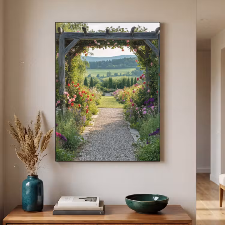Art Frame - Doorkijk - Landschap - Natuur - Tuinboog - Bloemen — 3