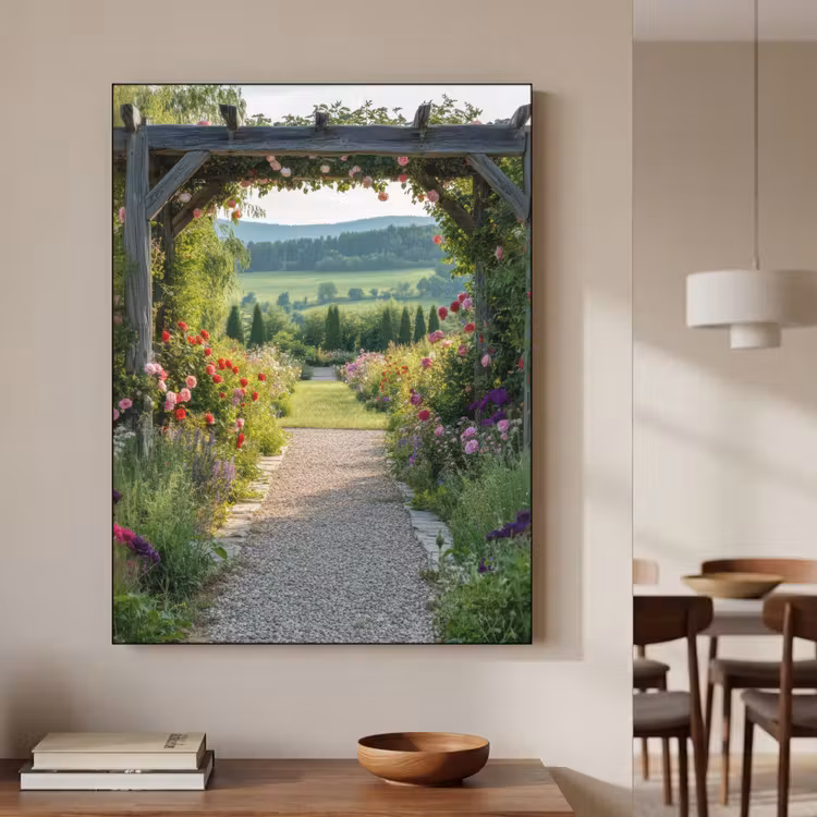 Art Frame - Doorkijk - Landschap - Natuur - Tuinboog - Bloemen — 4