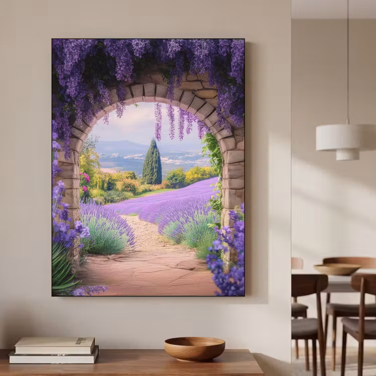 Art Frame - Doorkijk - Lavendel - Bloemen - Paars - Poort — 5