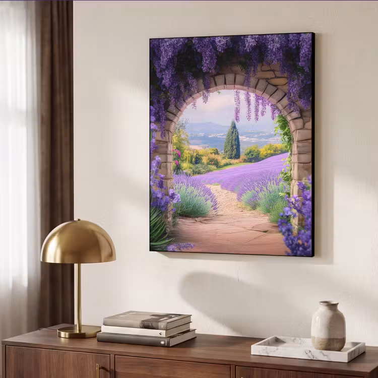 Art Frame - Doorkijk - Lavendel - Bloemen - Paars - Poort — 6