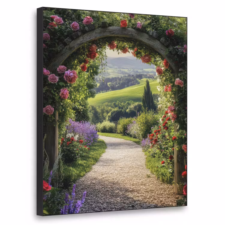 Art Frame - Doorkijk - Tuinboog - Bloemen - Natuur - Pad — 1
